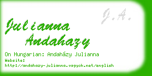 julianna andahazy business card